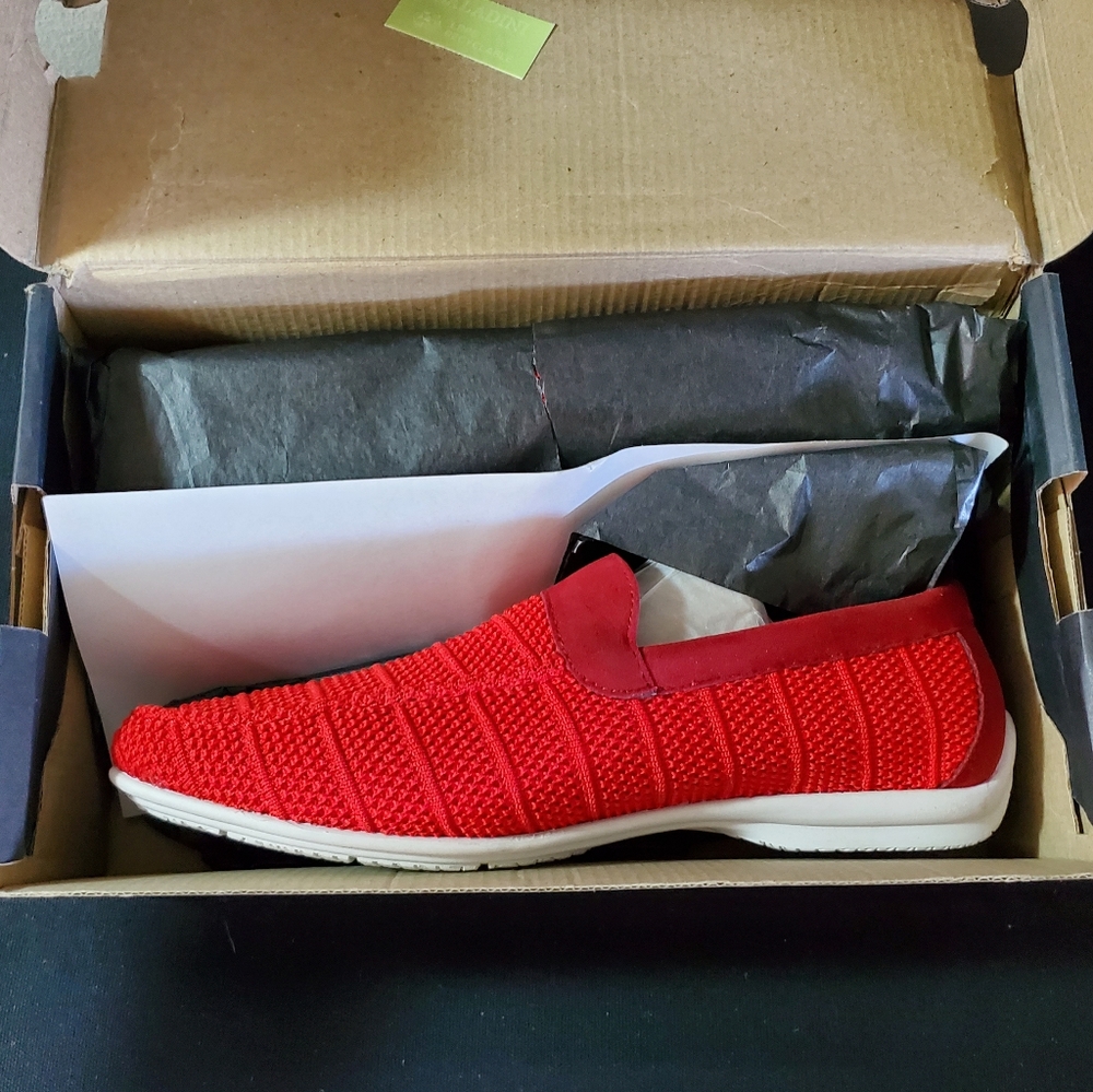 STACY ADAMS Ciran Textile Slip On Driving 7.5 Red - Picture 3 of 10